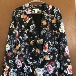 H&M NWOT FLORAL BLAZER